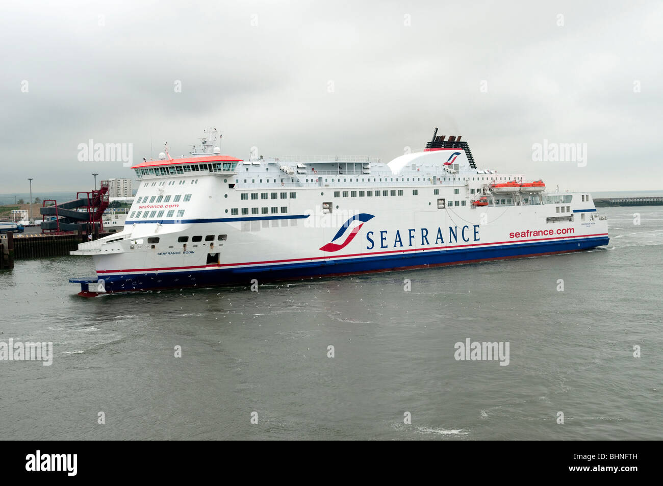 Seafrance Rodin cross channel nave traghetto a Calais Francia Foto Stock