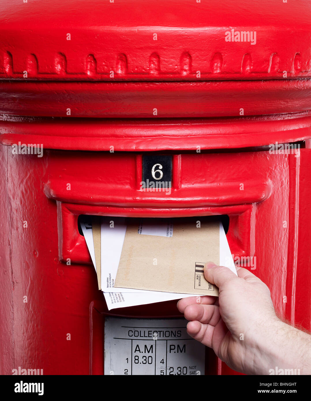 Casella postale pilastro lettera postale Royal Mail office Foto Stock