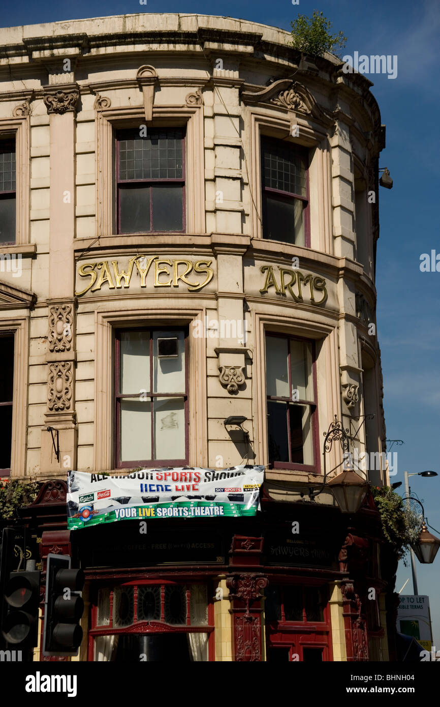 Segatori bracci su Deansgate, Manchester Foto Stock