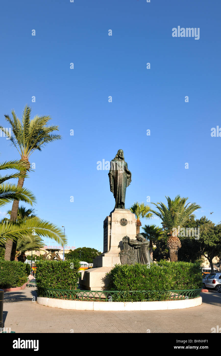 Cristo re un monumento a La Valletta Foto Stock