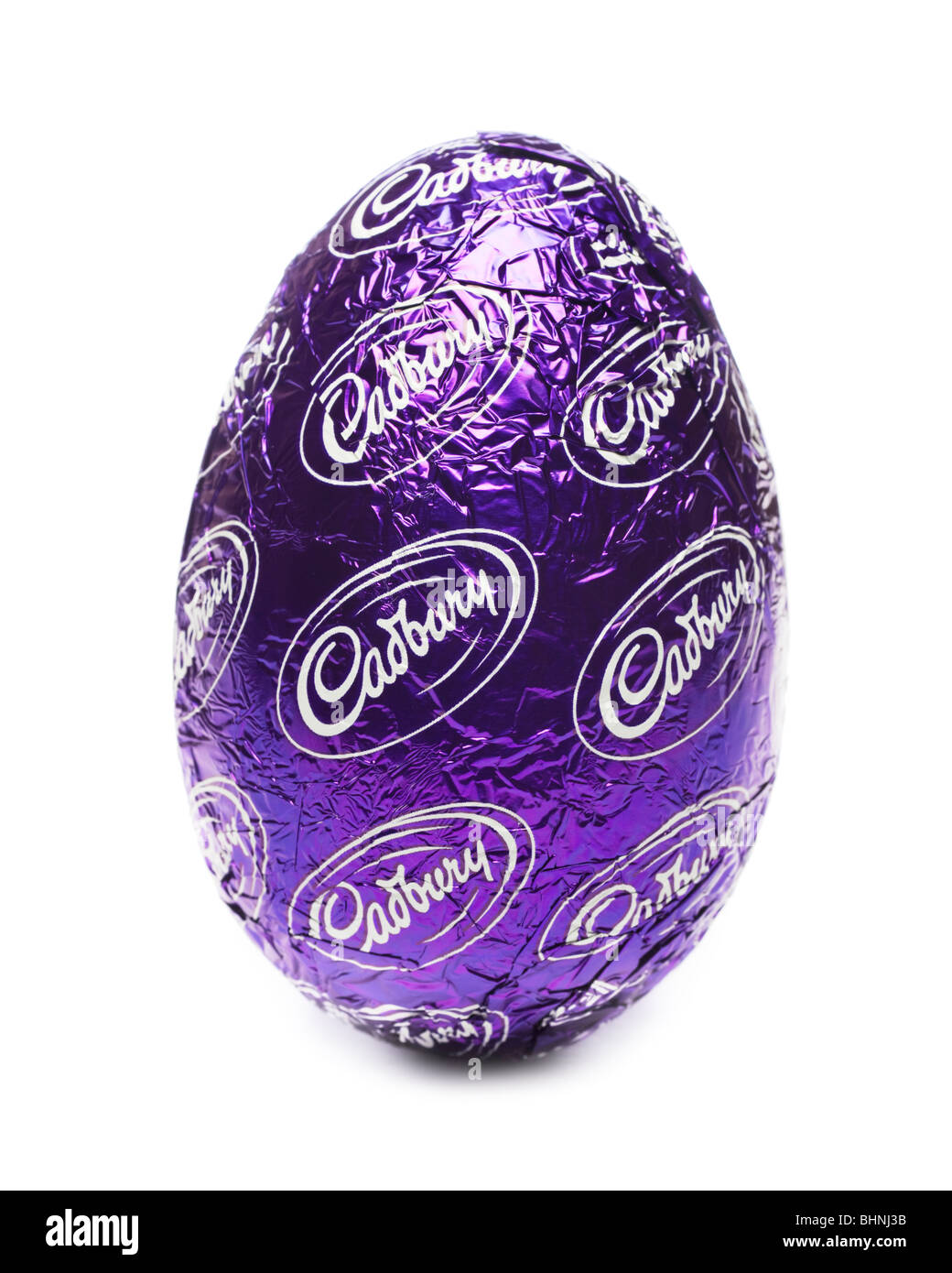 Uovo di Pasqua vicino fino in Cadburys involucro di carta metallizzata Foto Stock