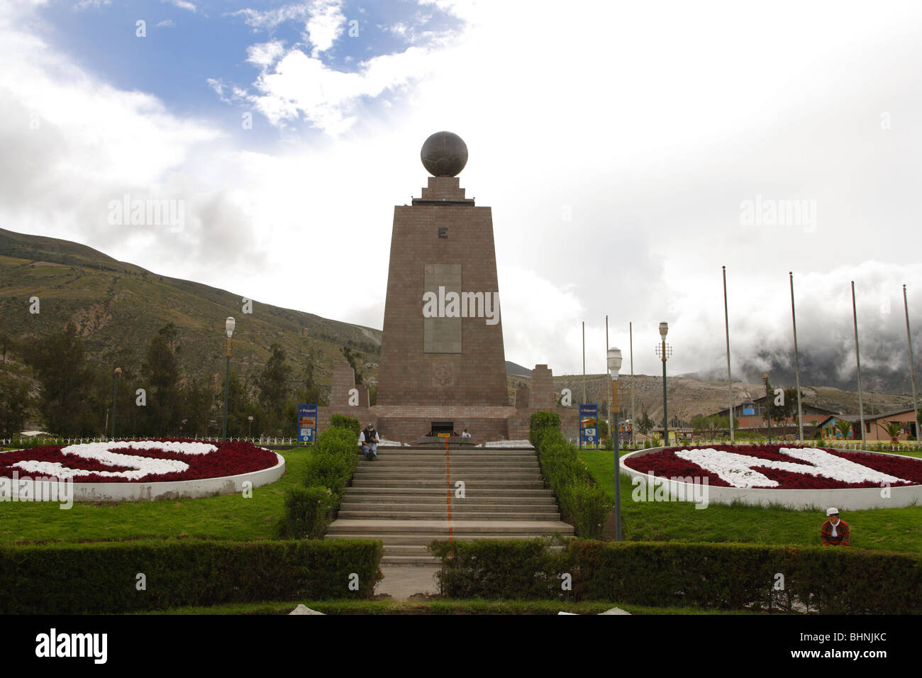 Mitad del Mundo Equatorial Monument vicino a Quito, Ecuador Foto Stock