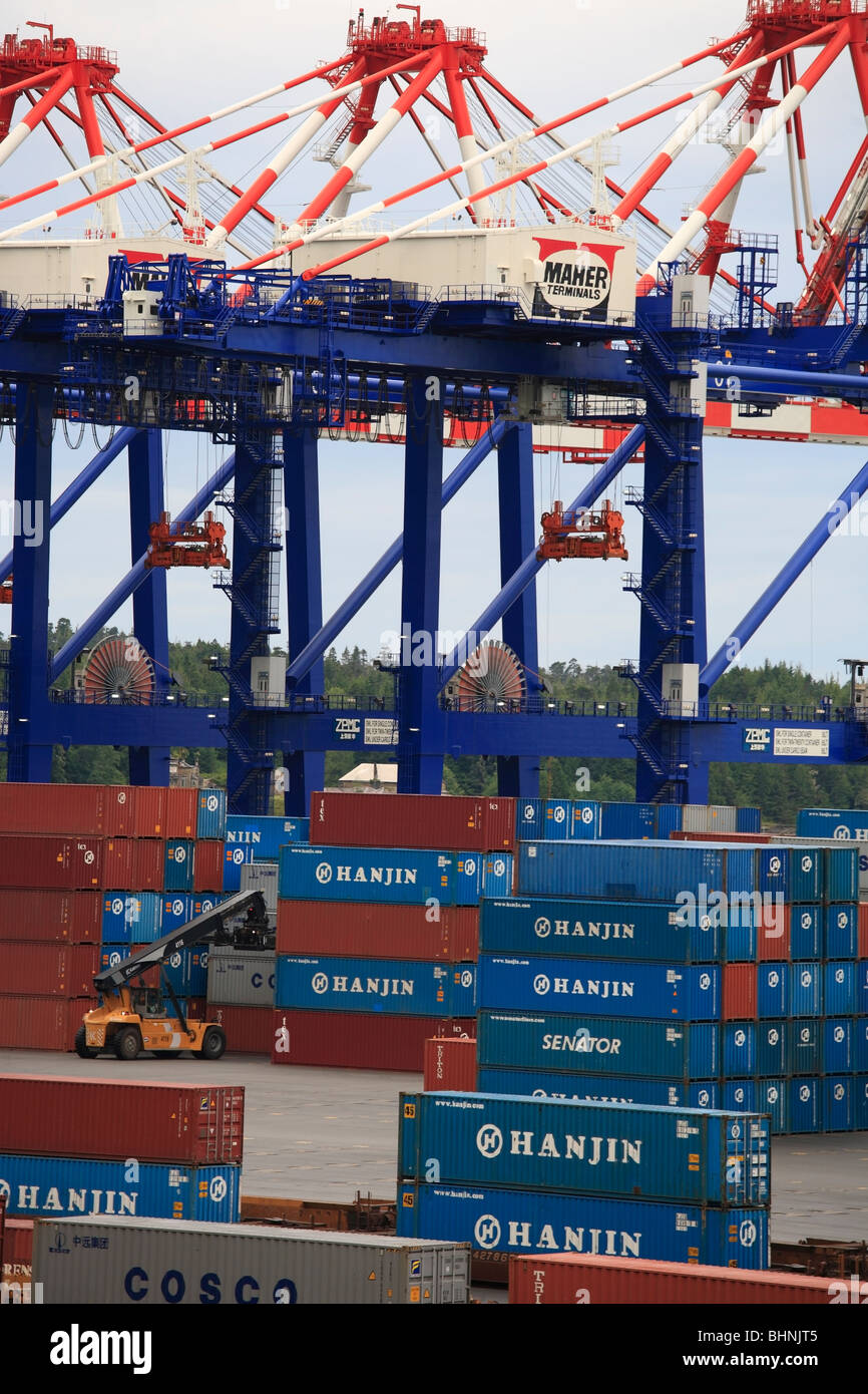 Fairview Terminal Container, Prince Rupert, British Columbia Foto Stock