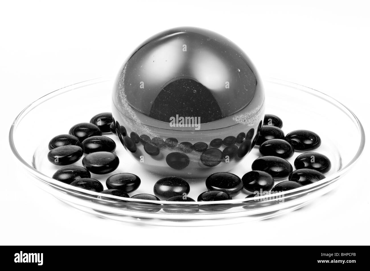 Ciotola con decorazioni in vetro Foto Stock