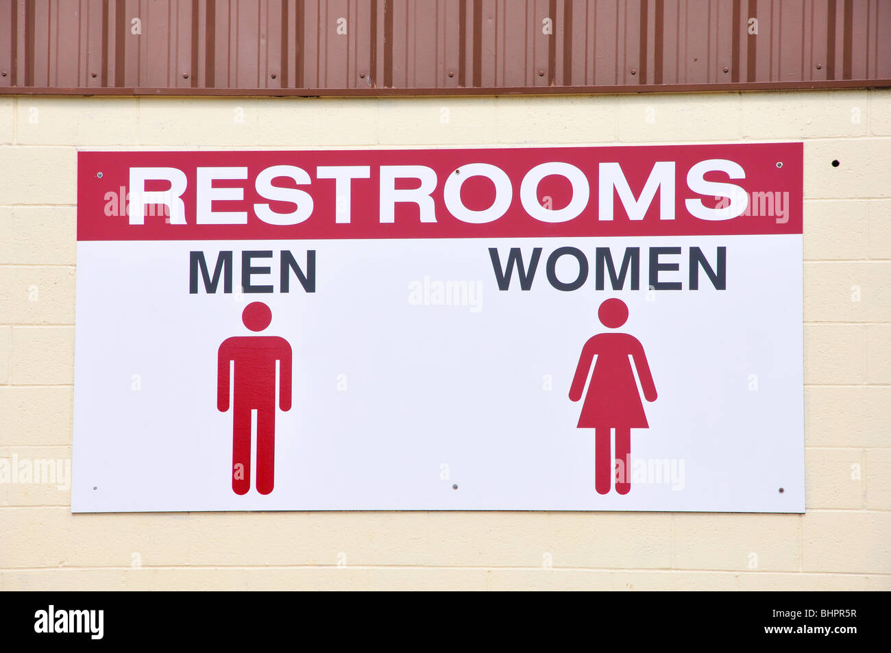 Bagni pubblici segno Foto Stock