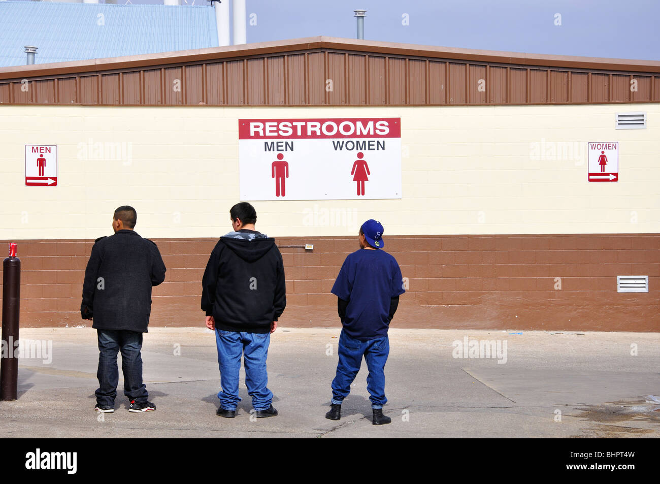 Bagni pubblici segno Foto Stock