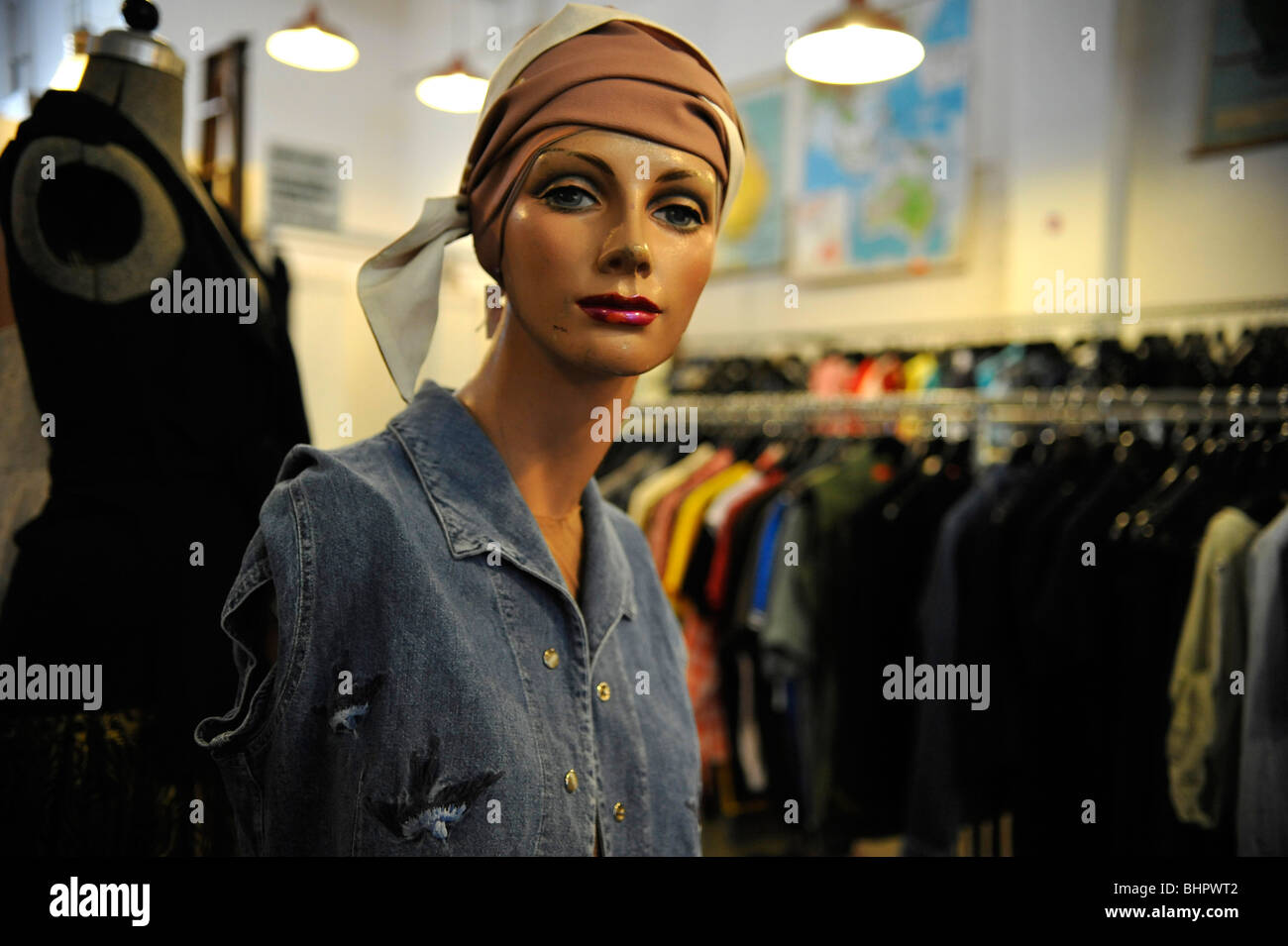 Un Vintage abbigliamento donna modello in Melbourne Australia Foto Stock