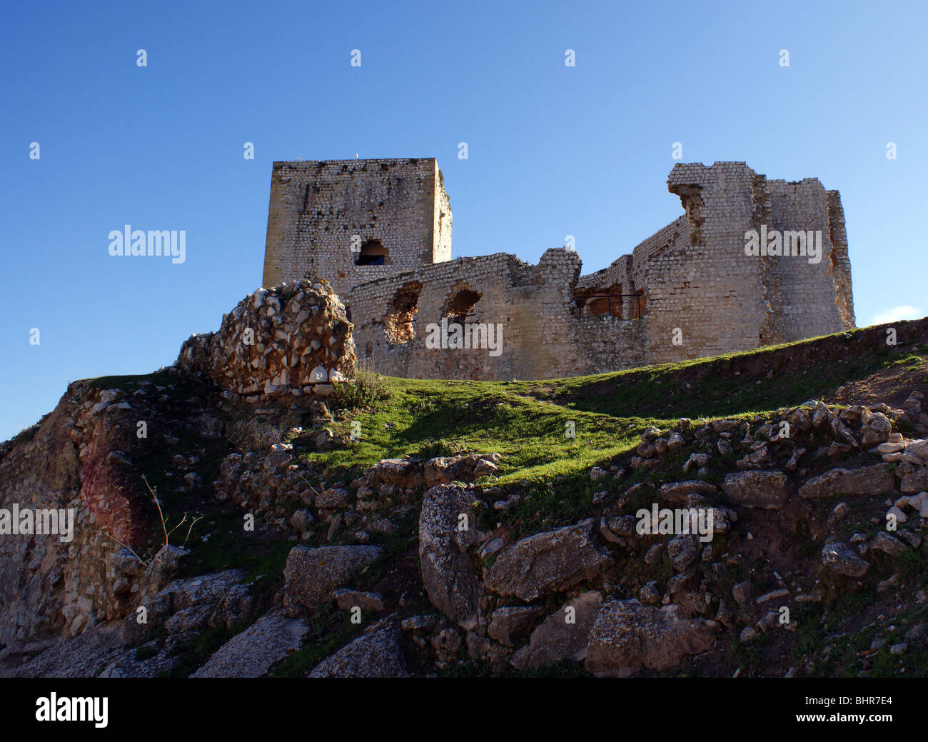 Teba VILLAGGIO MEDIEVALE ROVINATO ABBANDONATI Castello e rovine della Torre Andalusia Spagna Foto Stock