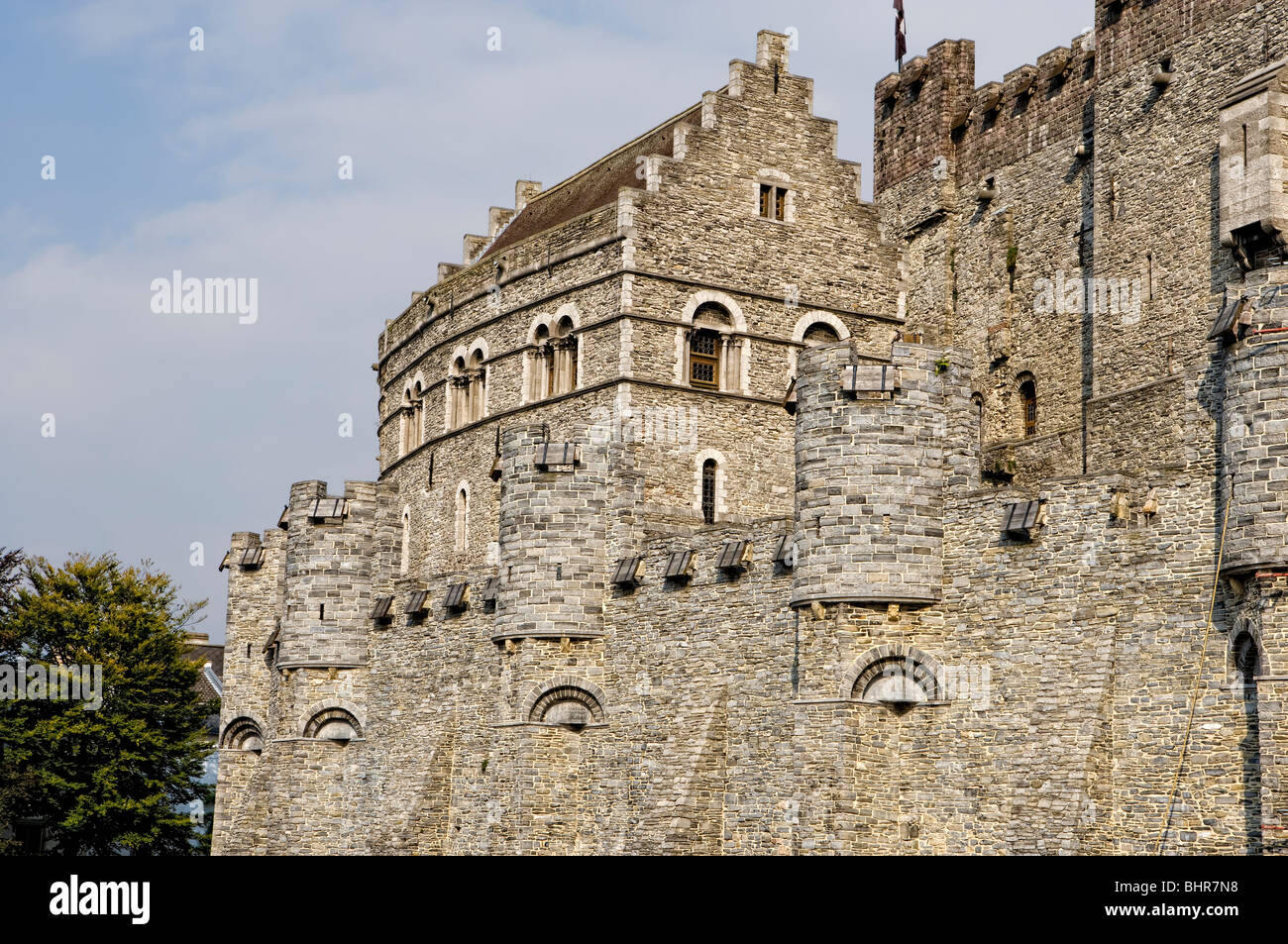 Castello di Gravensteen, Gent Belgio Fiandre Europa Foto Stock
