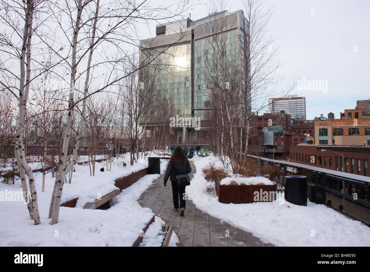 L'Hotel Standard e High Line Park, New York City Foto Stock