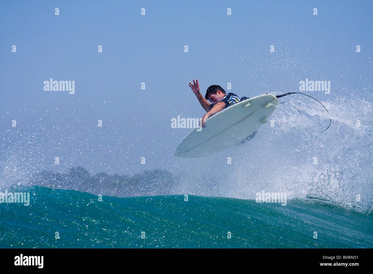 Surfer in Huntington Beach. Foto Stock