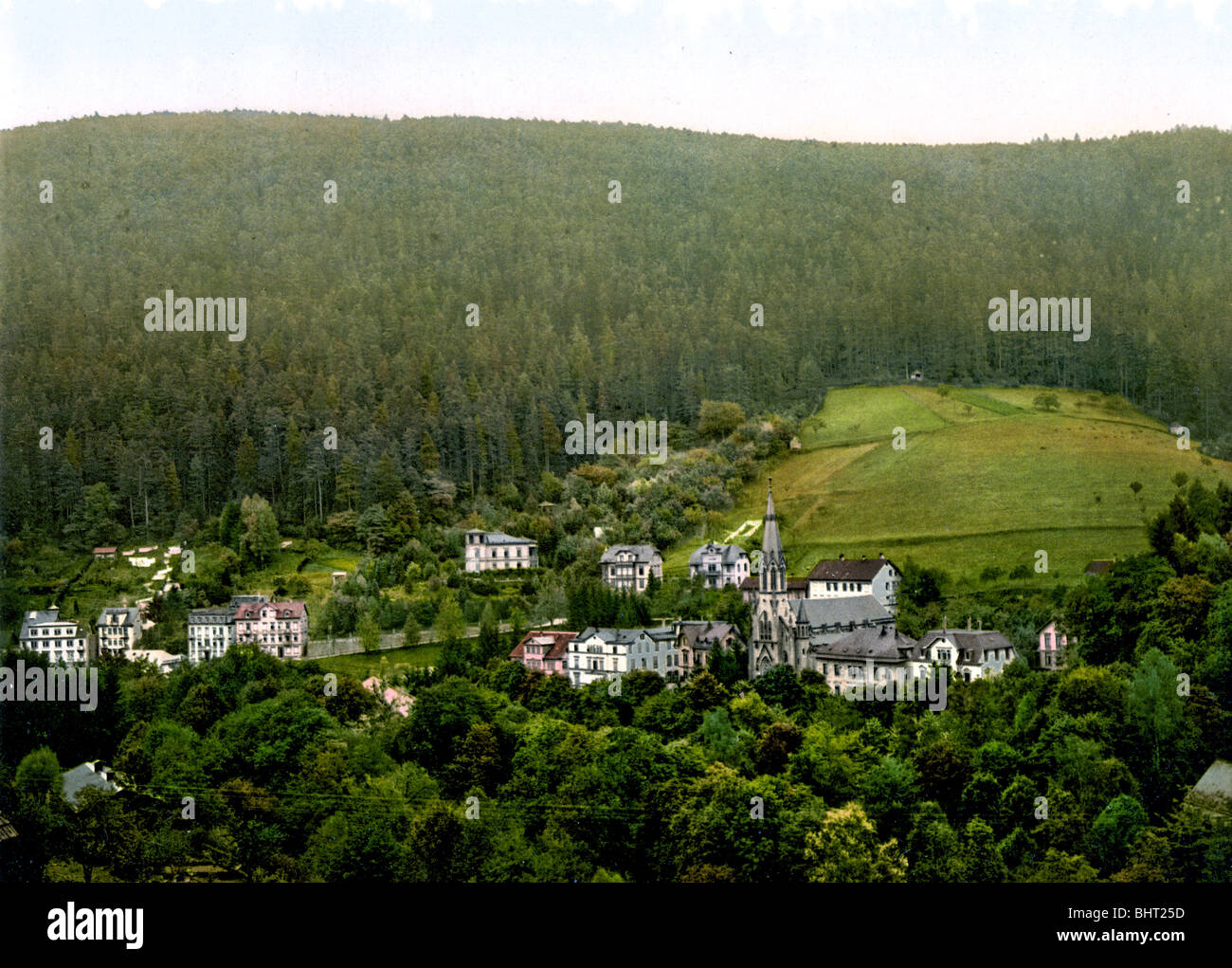 Kirche Kirche und Villenquartiere Wildbad Foto Stock