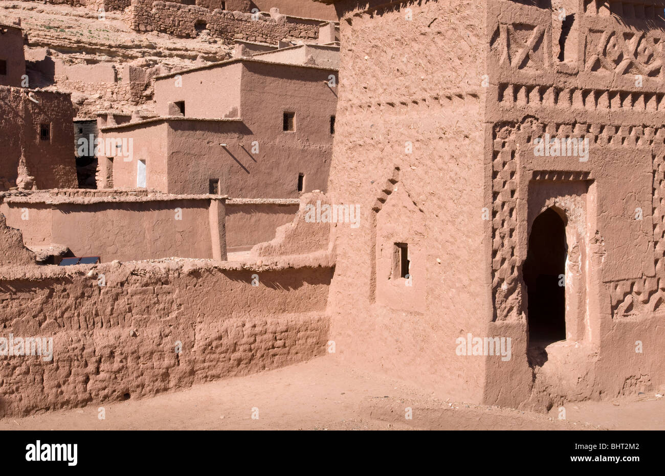 La fortezza militare in Ait Benhaddou, Marocco Foto Stock