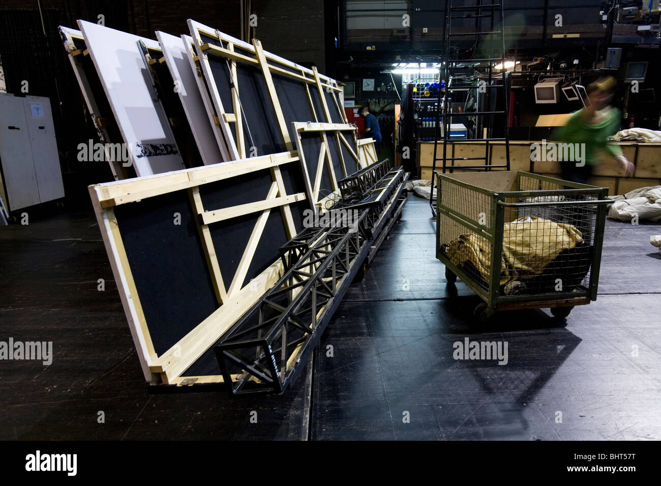 Scenografia, impostare la costruzione e scenari teatrali Foto Stock
