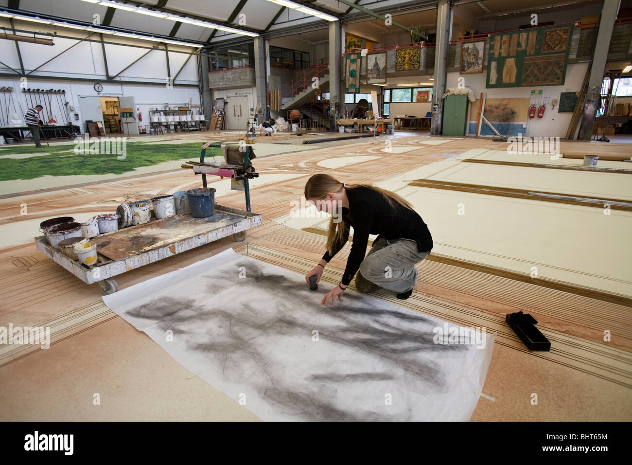 Scenografia, impostare la costruzione e scenari teatrali Foto Stock
