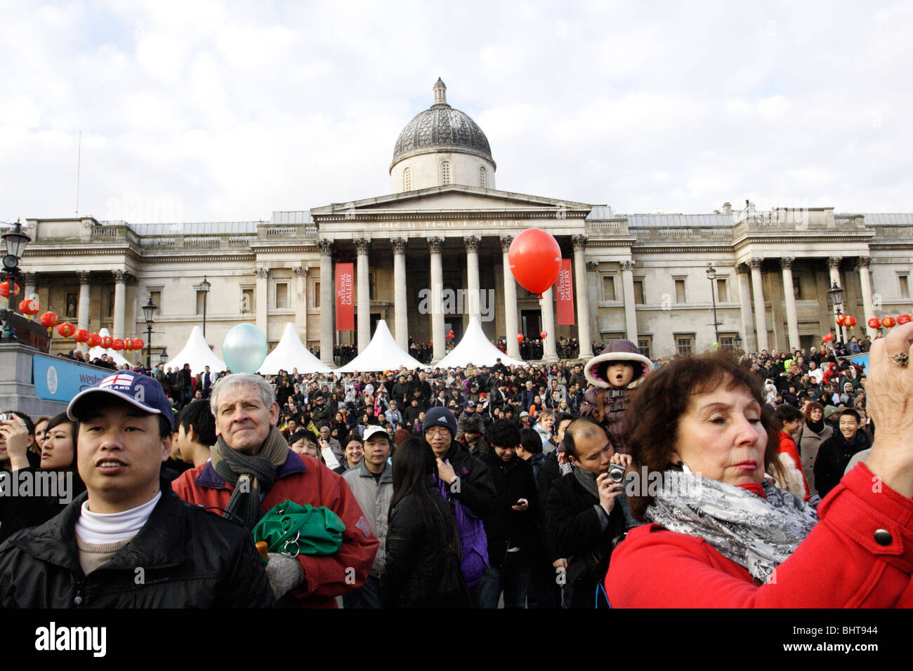 Capodanno cinese a Trafalgar Square a Londra Regno Unito 2010 Foto Stock