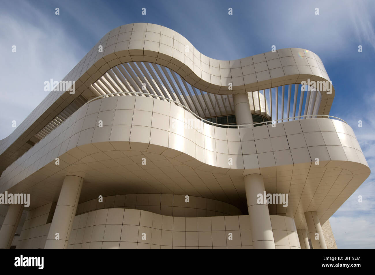 L'ingresso per il Getty Center per le Arti in Los Angeles Foto Stock