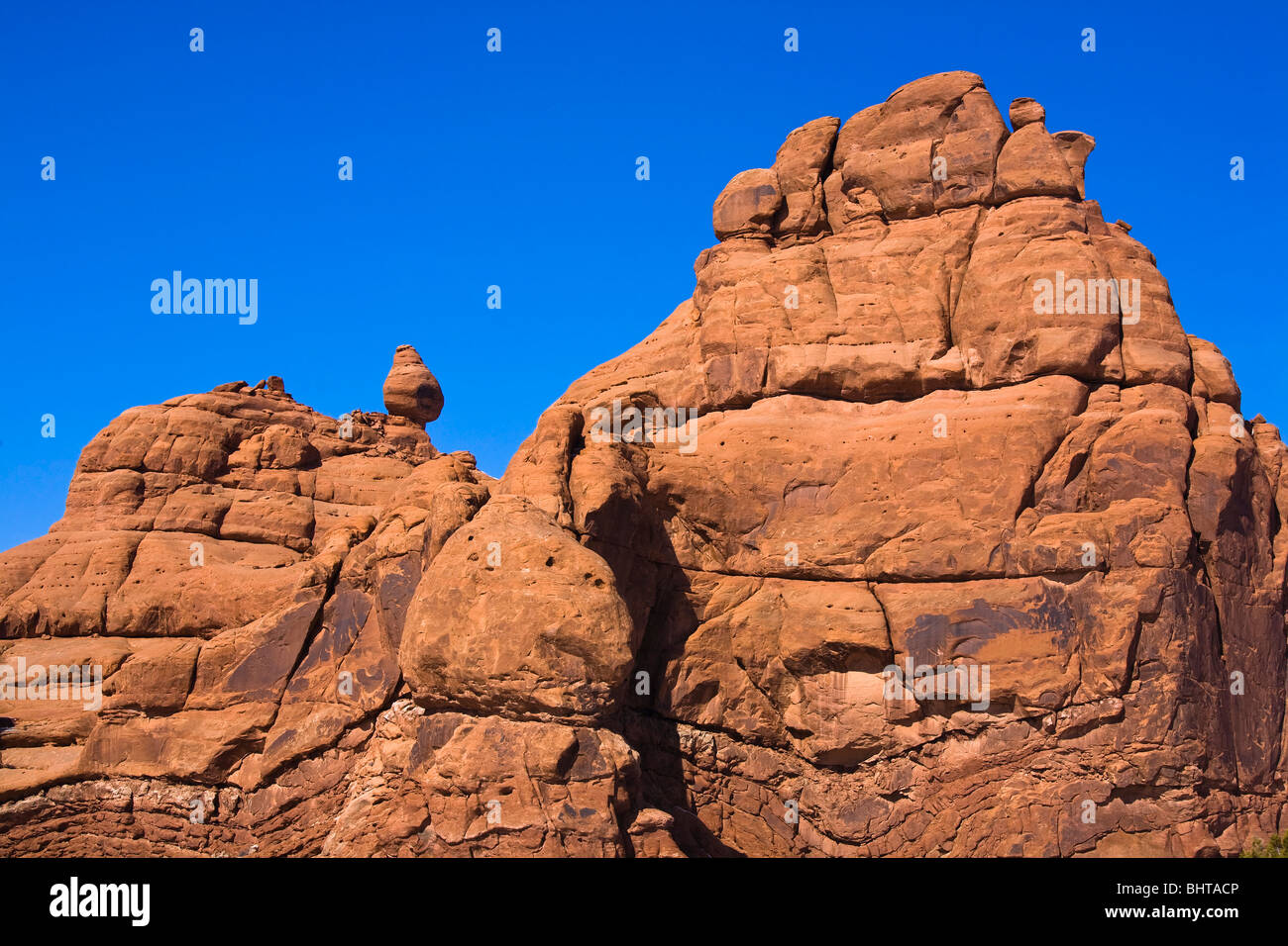 Giardino di Eden red formazioni rocciose Arches National Park nello Utah. Foto Stock