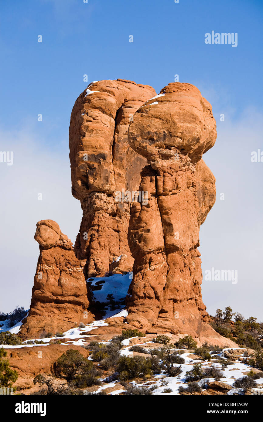 Giardino di Eden red formazioni rocciose Arches National Park nello Utah. Foto Stock