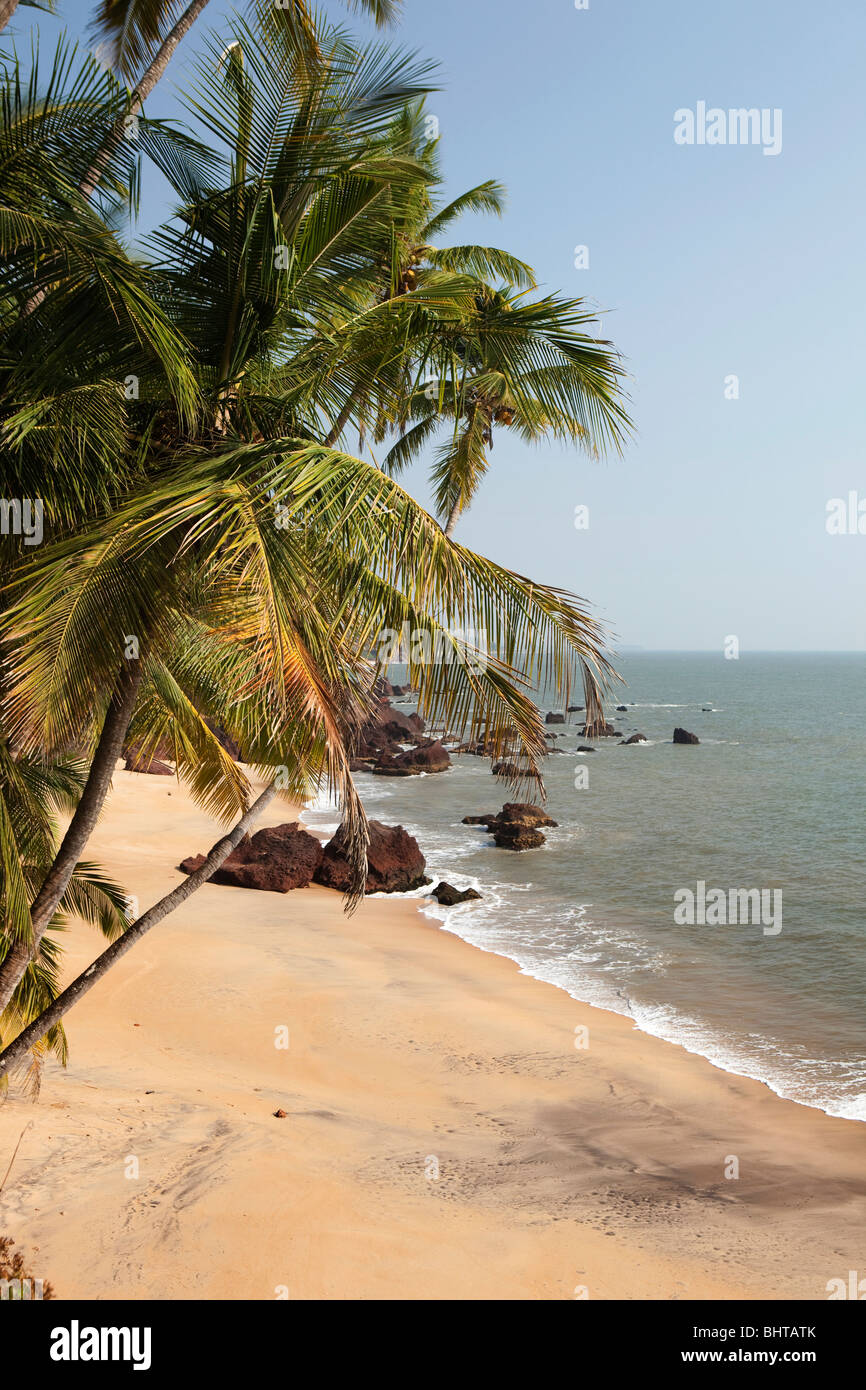 India Kerala, Cannanore (Kannur), Adhi Kadalai, Costa Malabari piccola spiaggia idilliaca Foto Stock