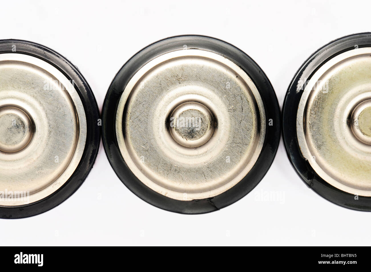 Tre batterie Foto Stock