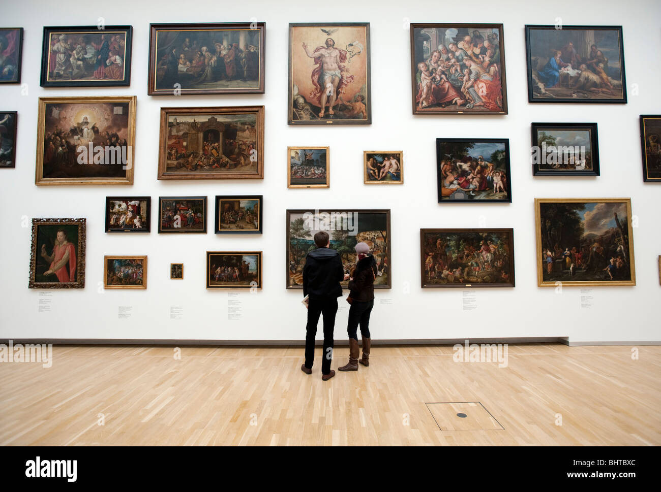 Galleria di pittura a Statens Museum Kunst o il Museo Reale di Belle Arti di Copenhagen DANIMARCA Foto Stock