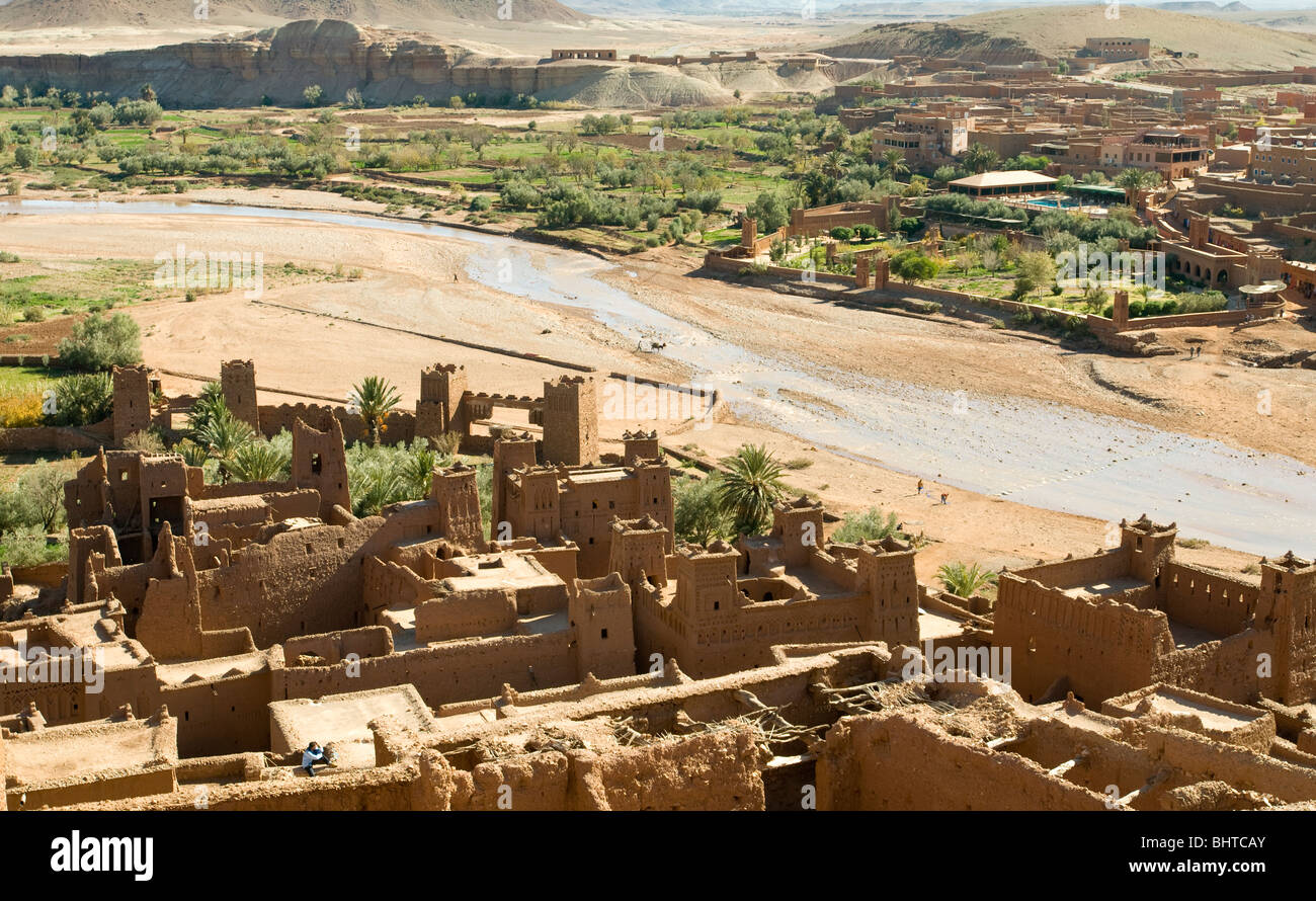 La fortezza militare in Ait Benhaddou, Marocco Foto Stock