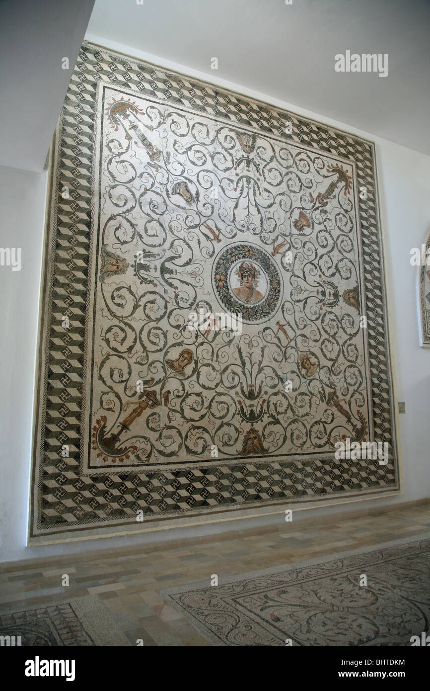 I mosaici romani al museo archeologico a El Jem, Tunisia, Nord Africa Foto Stock