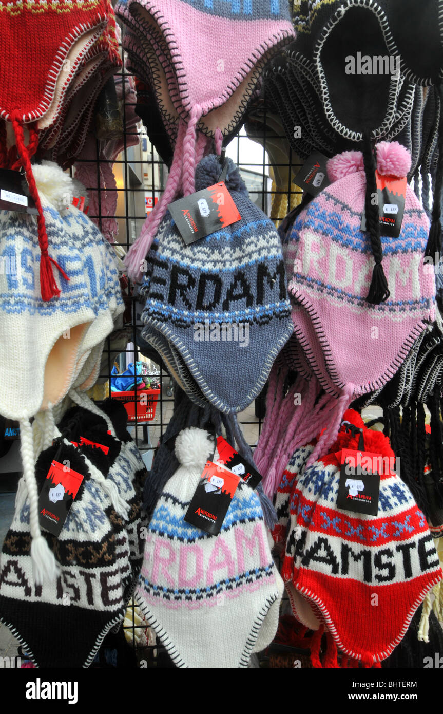 La lana di Souvenir cappelli, Olanda, Amsterdam Paesi Bassi Foto stock -  Alamy