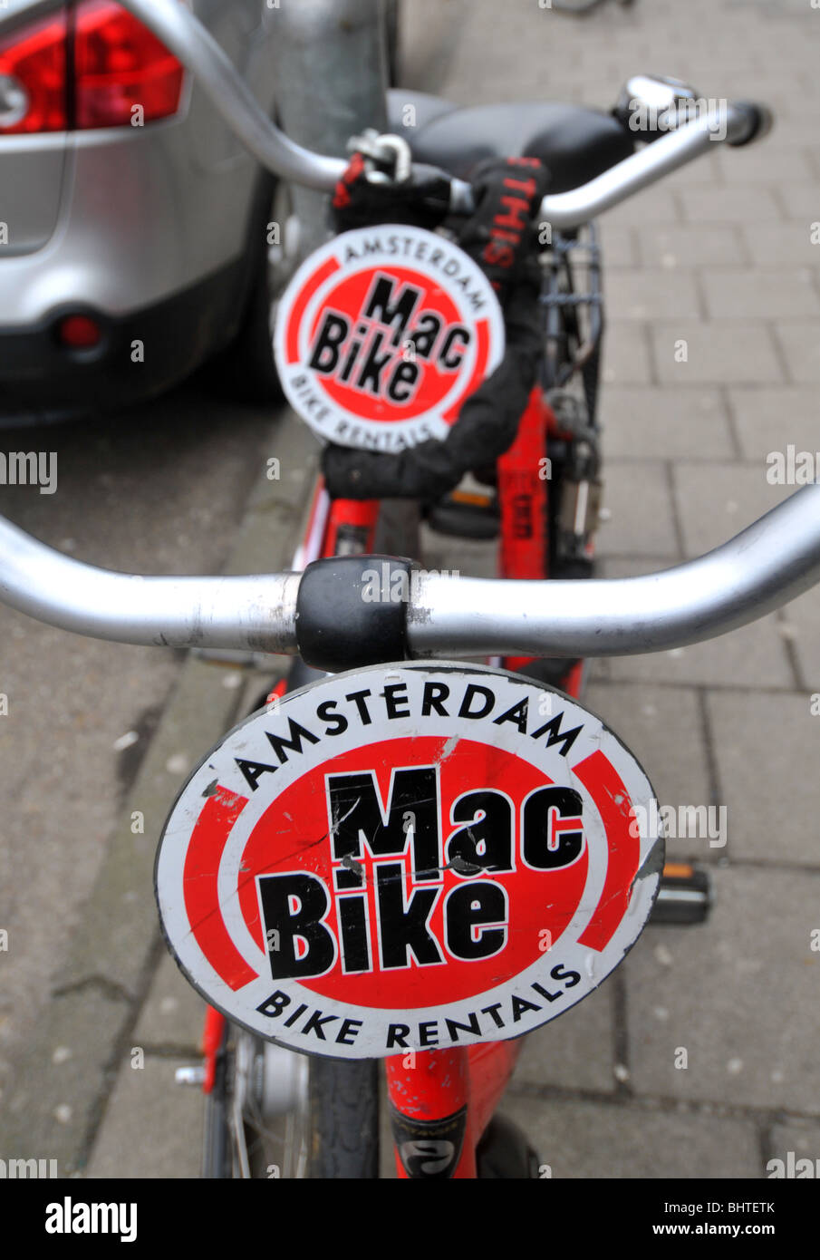 Noleggio di biciclette, Amsterdam Olanda Paesi Bassi Foto Stock