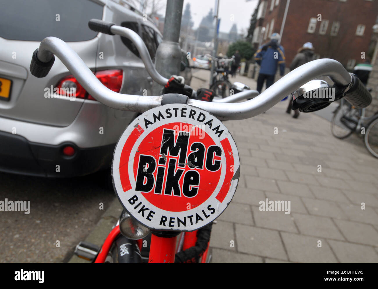 Noleggio di biciclette, Amsterdam Olanda Paesi Bassi Foto Stock