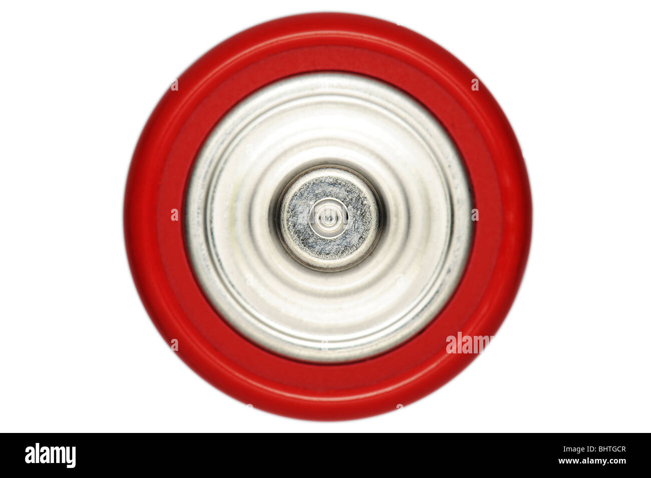 La parte superiore di una batteria Foto Stock