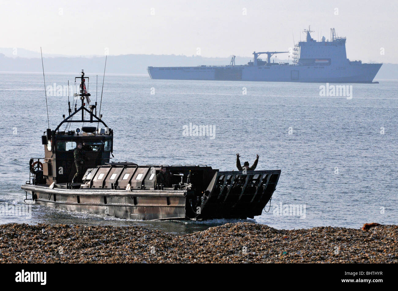 "Royal Marines' beach Landing Craft Foto Stock