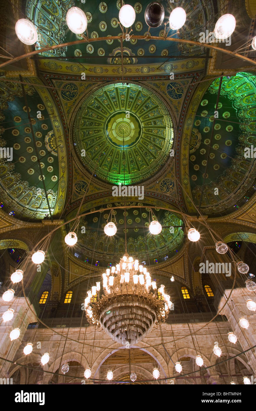 Mohamed Ali interno della moschea di Saladino Cittadella del Cairo, Egitto. Foto Stock