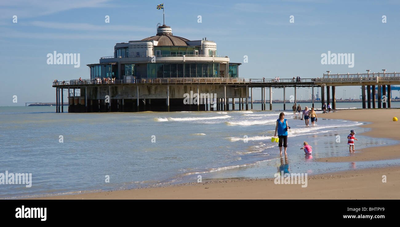 Blankenberge Pier, Belgio Foto Stock