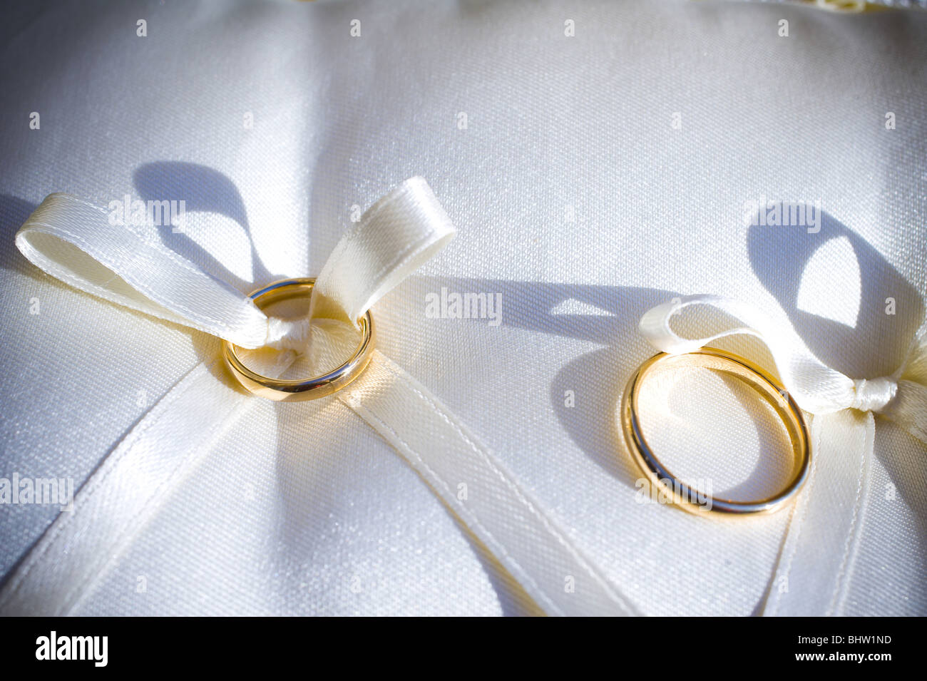 Gli anelli di nozze, close-up Foto Stock