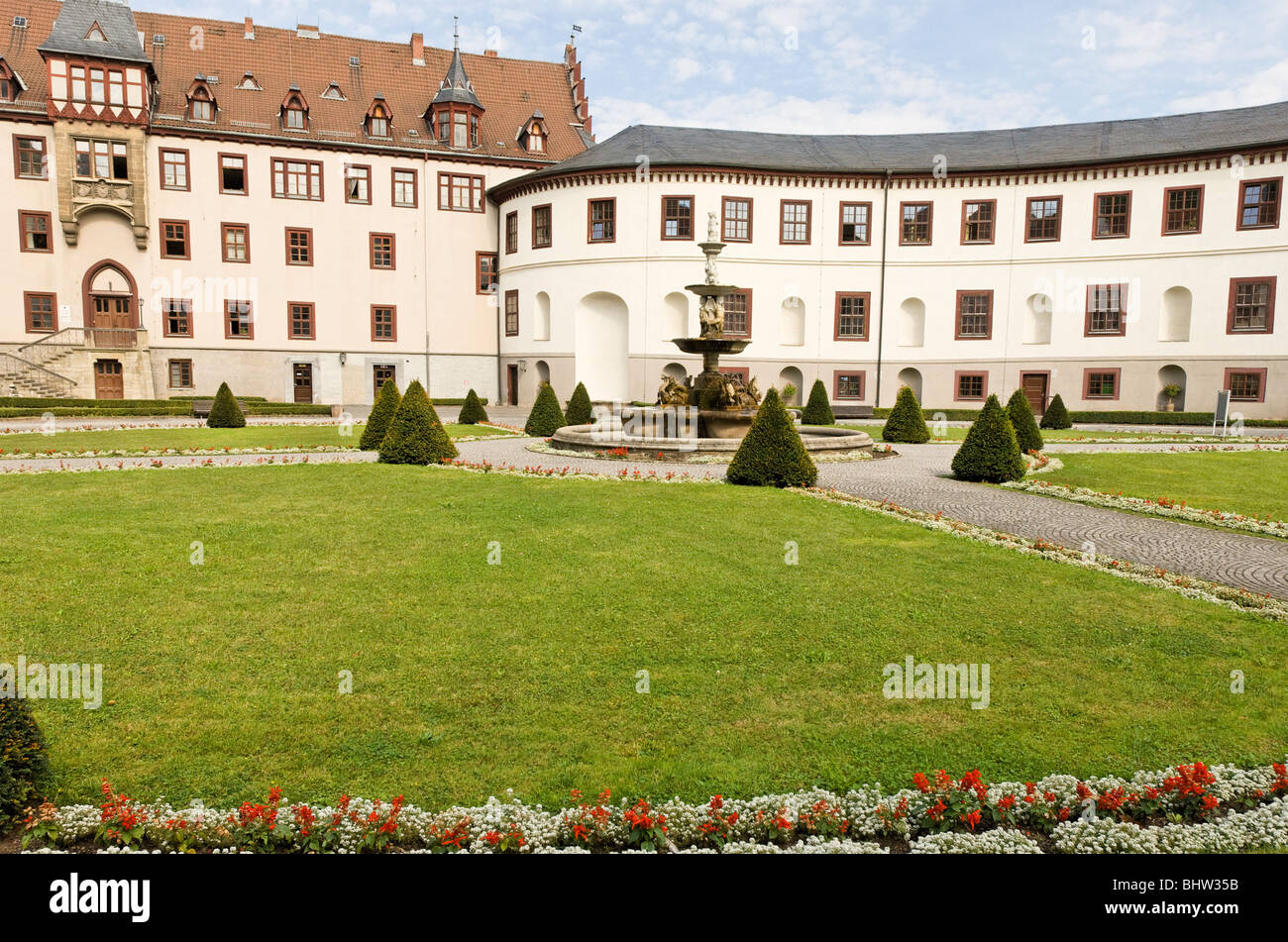 Il castello di Elisabethenburg nel quartiere storico Meiningen città dello Stato Libero di Turingia Foto Stock