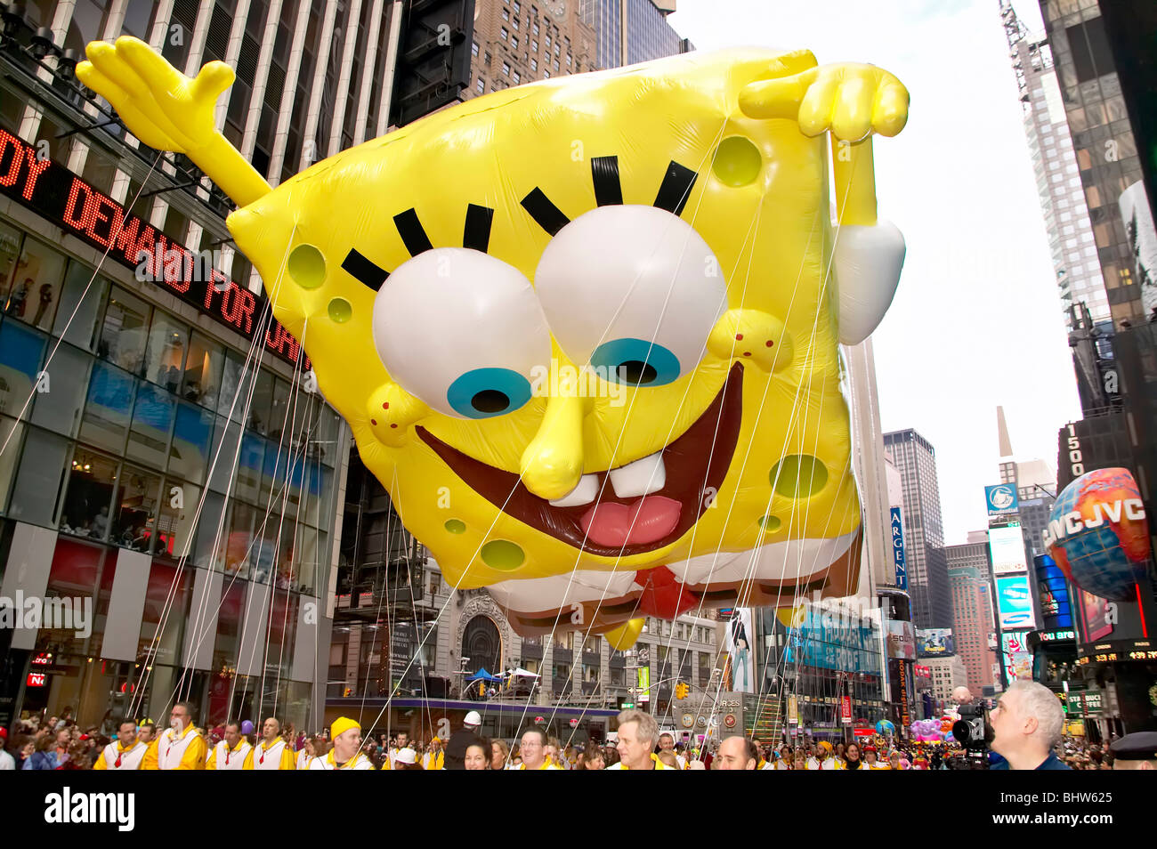 Macy's Thanksgiving Day parade con bob spugna palloncino Foto Stock