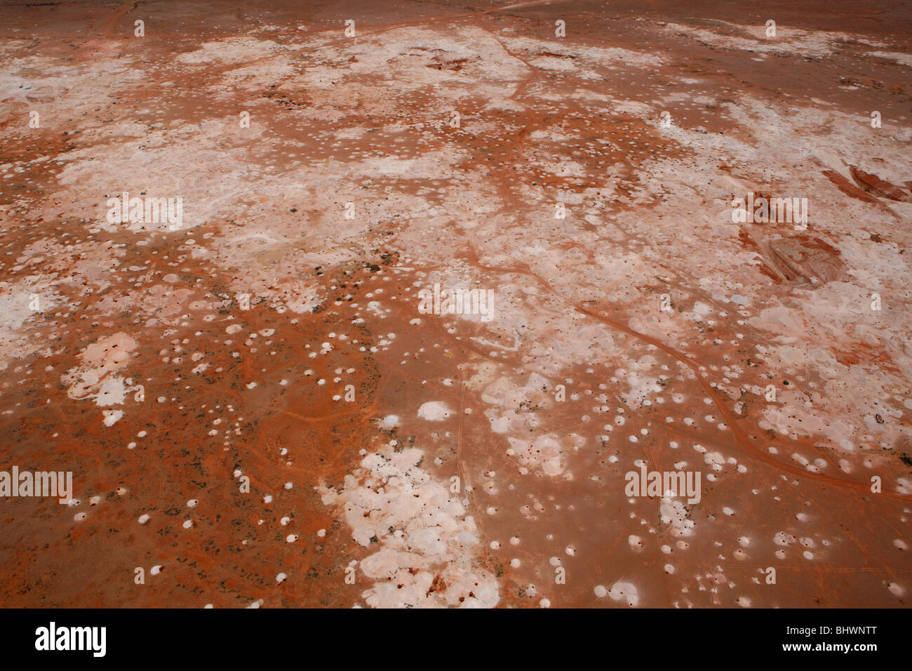 Antenna di miniere di opali di Coober Pedy (Outback, South-Australia). Foto Stock