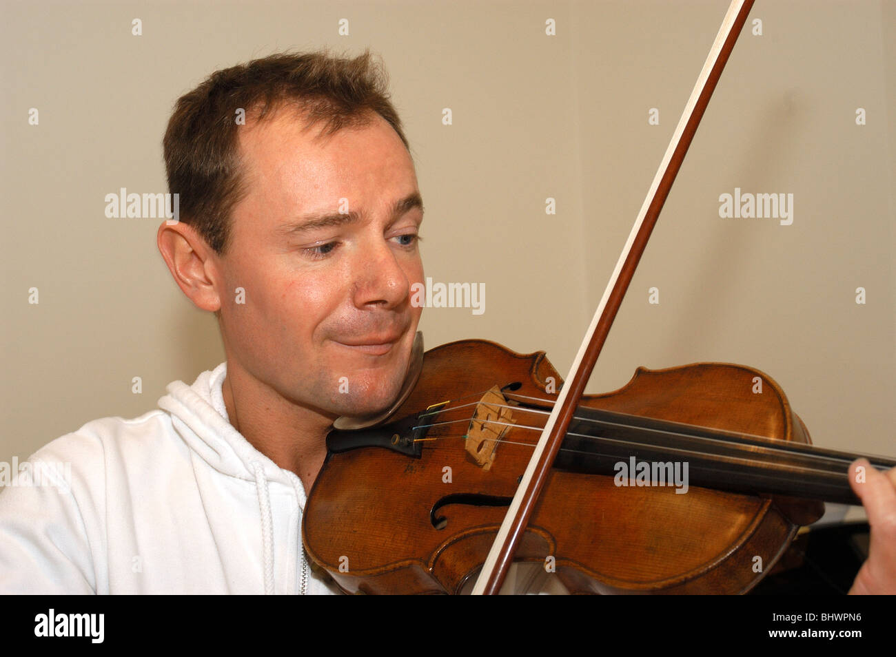 Philippe Honoré, il violinista francese, praticanti Foto Stock