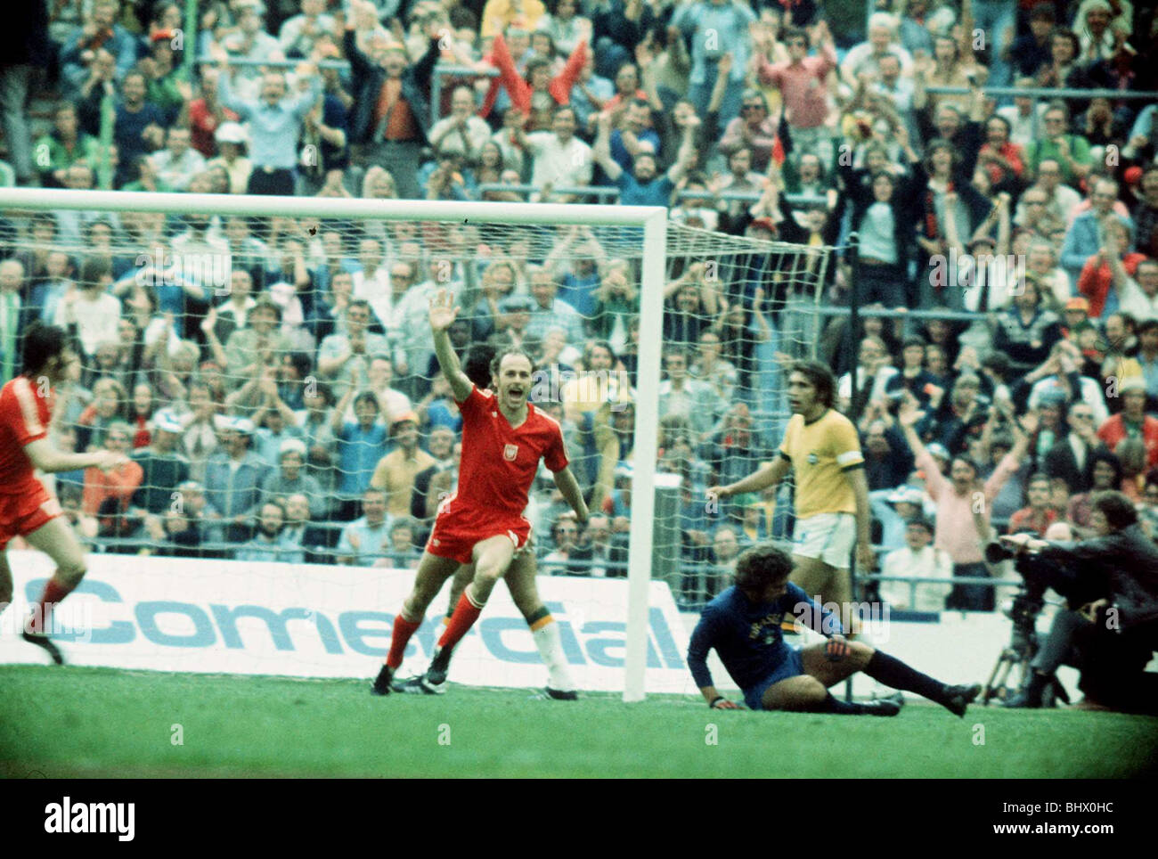 Il Brasile v Polonia la Coppa del Mondo di calcio 1974 Foto Stock