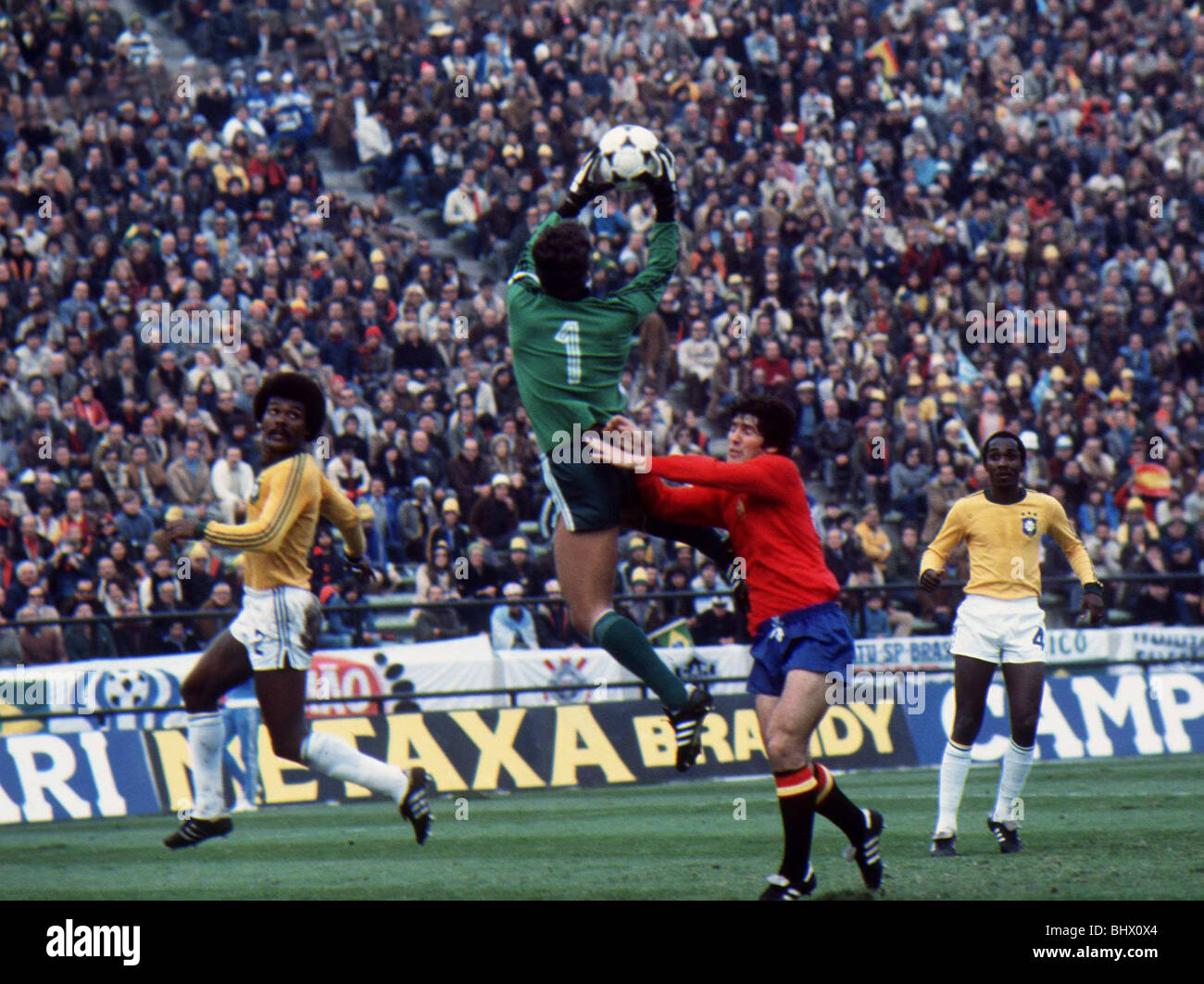 Spagna v Brasile Coppa del Mondo di calcio 1978 Foto Stock