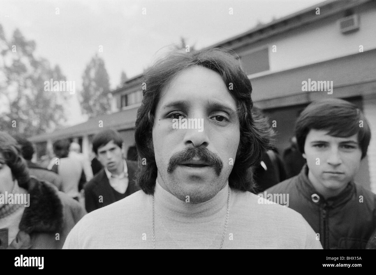 1978 Finale di coppa del mondo a Buenos Aires, Argentina. Argentina 3 v Holland 1. Argentina del Leopldo Luque mostra il suo occhio nero, Foto Stock