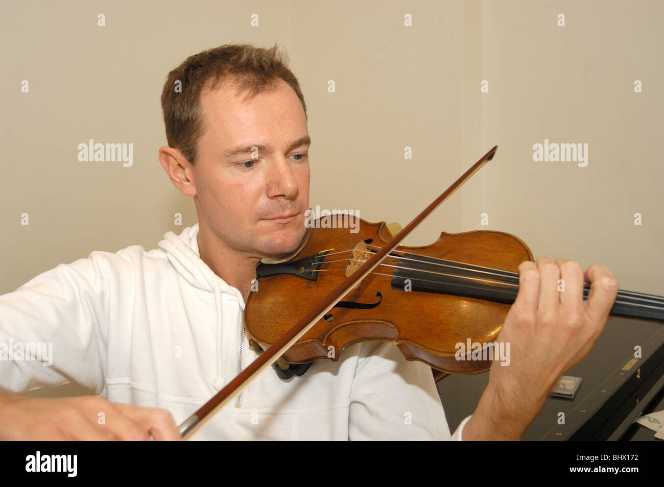 Philippe Honoré, il violinista francese, praticanti Foto Stock