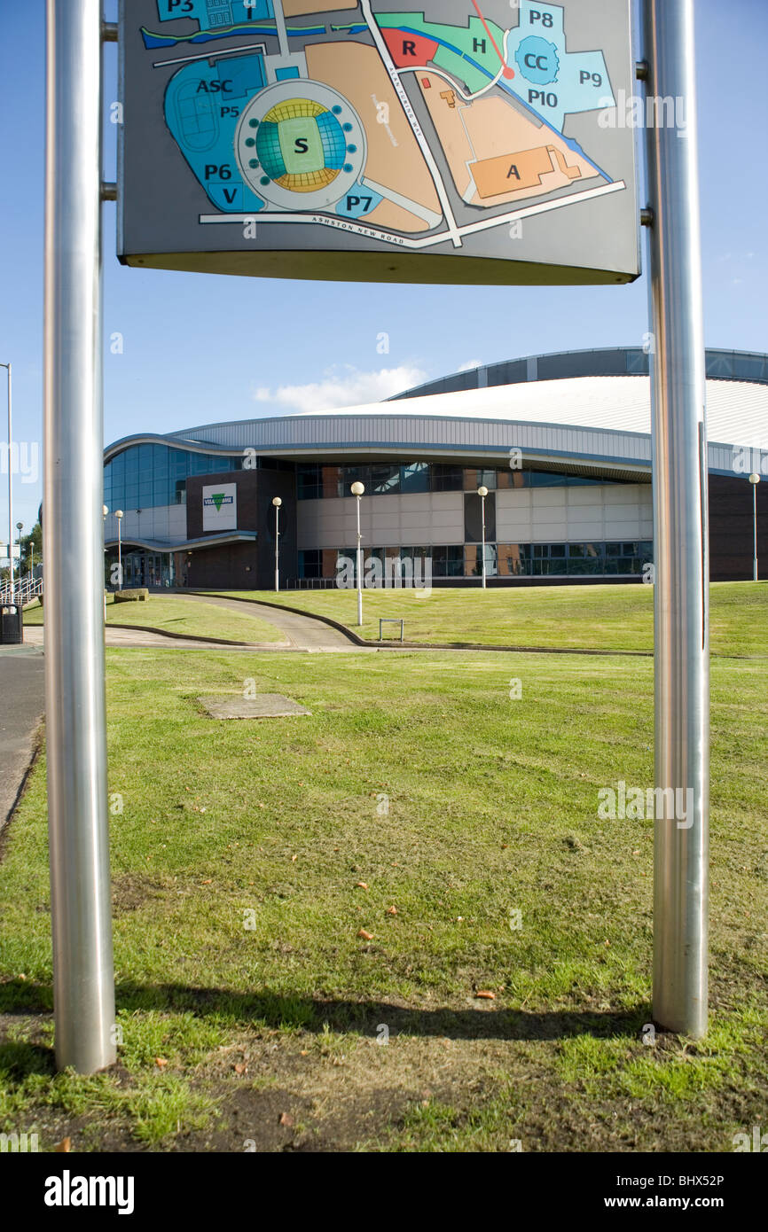 Lo stadio Velodrome nella Città dello Sport Complex Eastlands Manchester Foto Stock