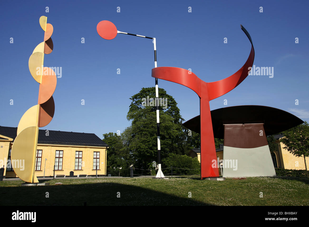 Alexander Calder, quattro elementi, Moderna Museet, il Museo di Arte Moderna di Skeppsholmen, Stoccolma, Svezia Foto Stock