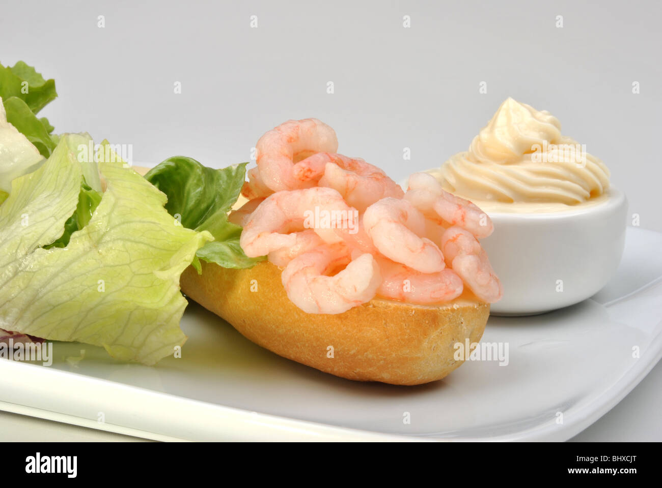 Alcuni Freschi Scampi organico pronto a mangiare Foto Stock