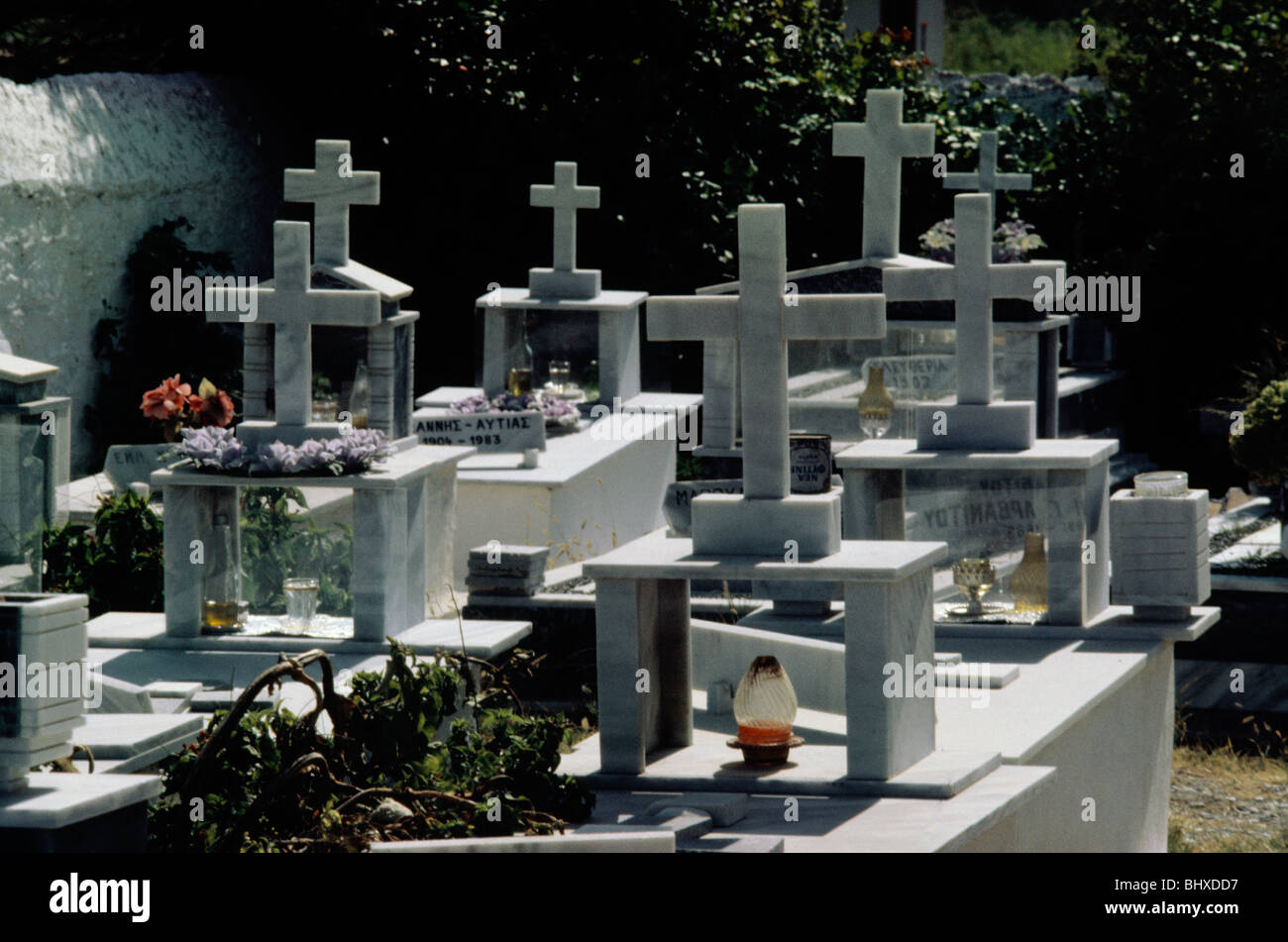 Grecia Samos Grave Yard Foto Stock