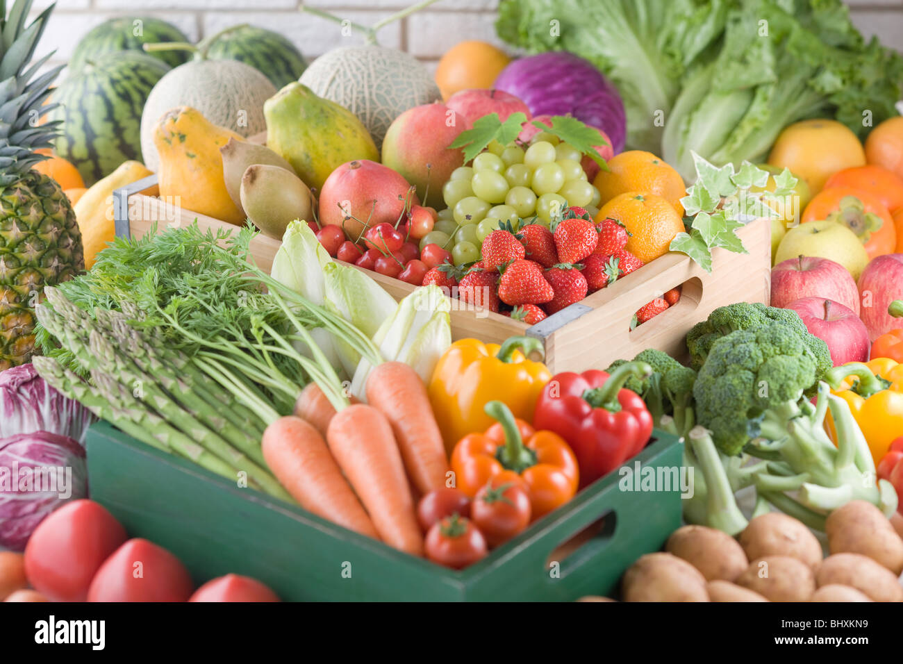 Verdure e frutta Foto Stock