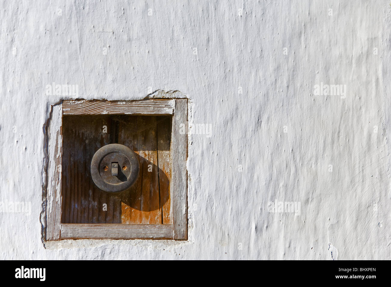 Il vecchio interruttore proiettore Foto Stock